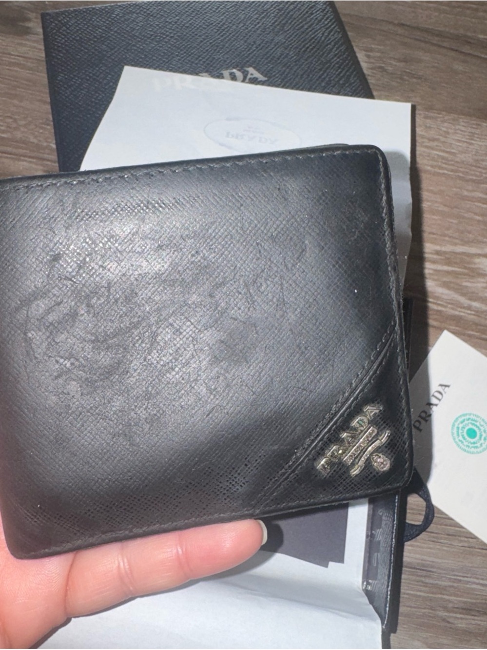 Authentic Prada Black wallet
